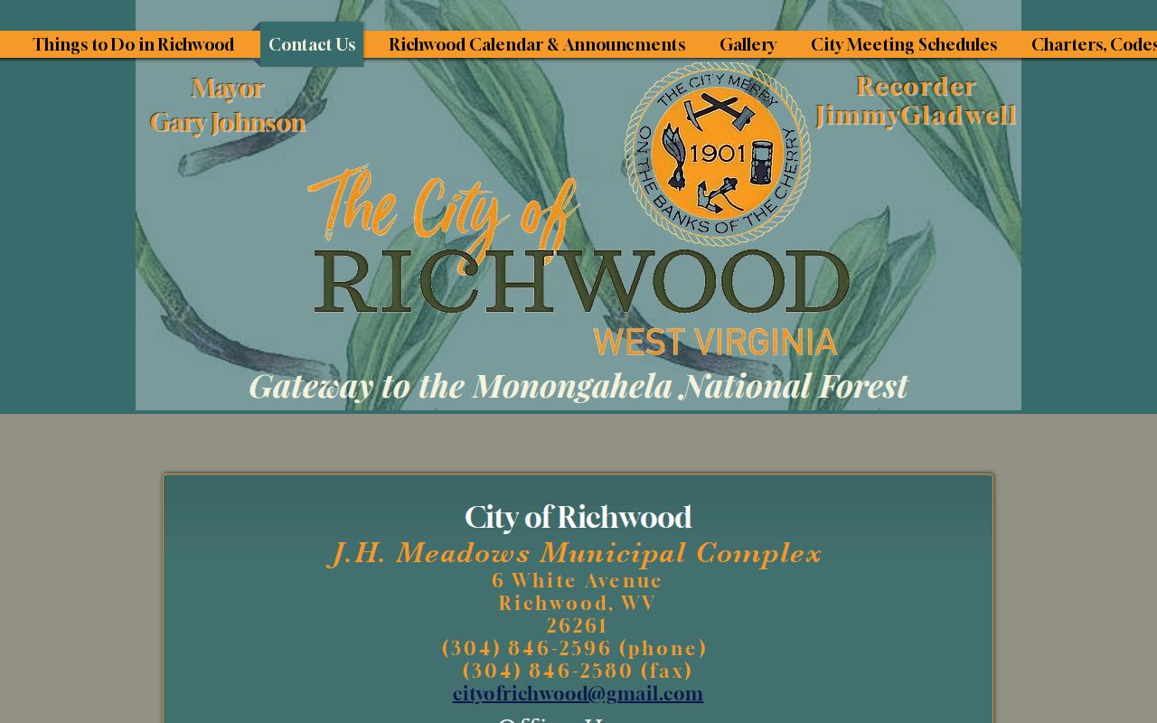 Richwood Police and city records contact source for a Nicholas County arrest record request