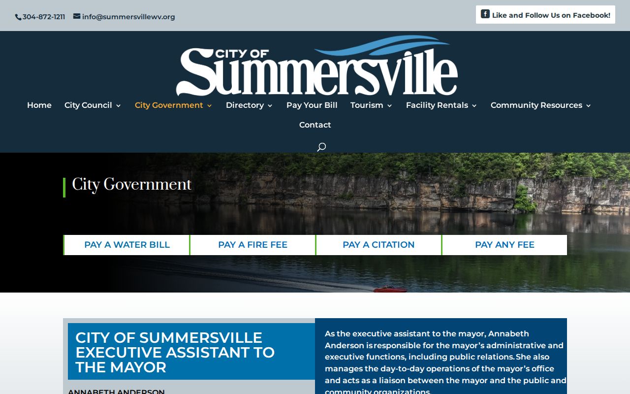 Summersville Police Department contact source for a Nicholas County arrest record request